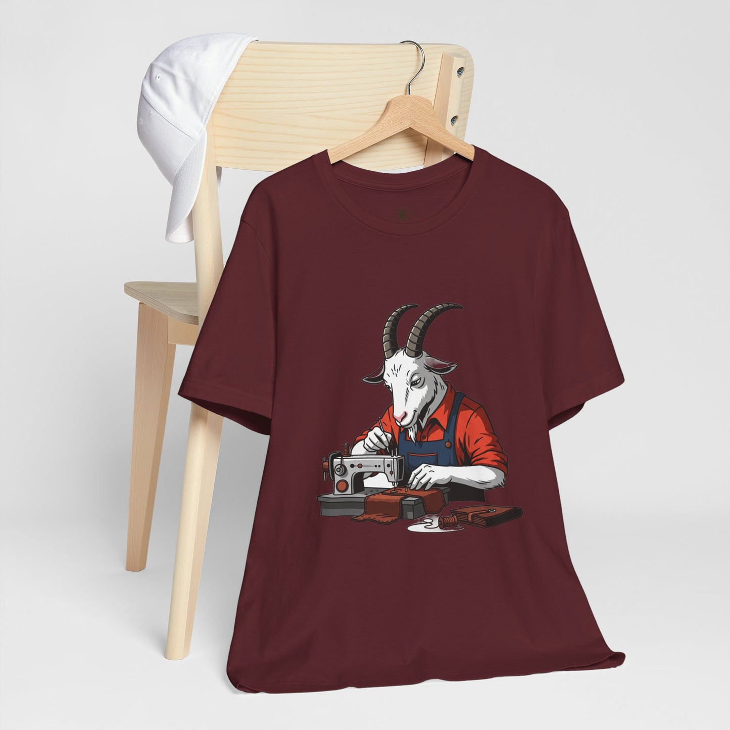 Creative Goat Tailor Tee - Funny Graphic Shirt for Crafters and Art Lovers, Unique Gift for Casual Wear