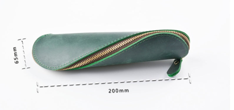 Vintage Leather Pencil Case - Timeless Style Meets Functionality - ArtOm_farm™ LEATHER 