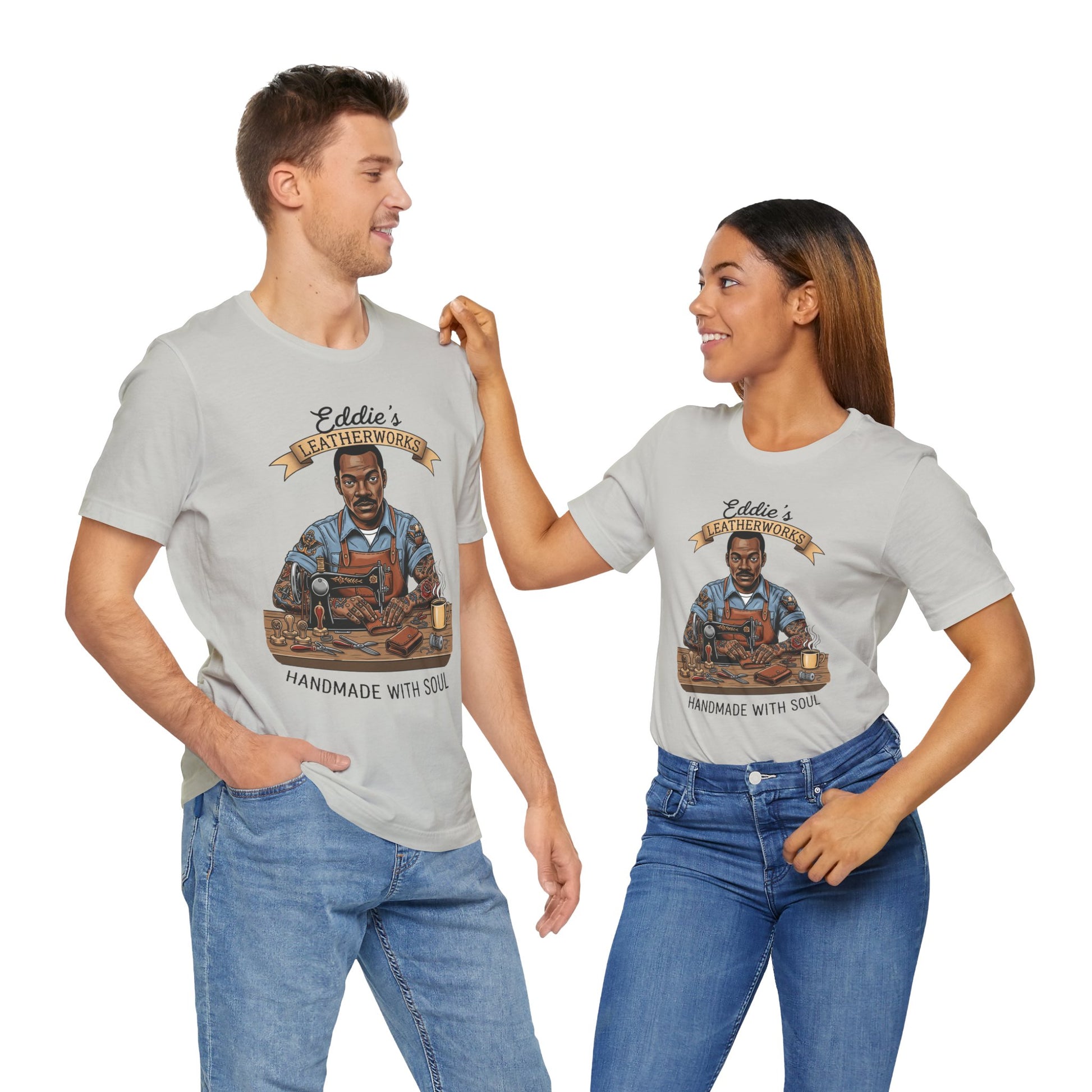 Handcrafted Leatherwork Tee for Craftsmen and DIY Enthusiasts, Perfect Artisan Shirt Gift for Dad on Father's Day - ArtOm_farm™ LEATHER 
