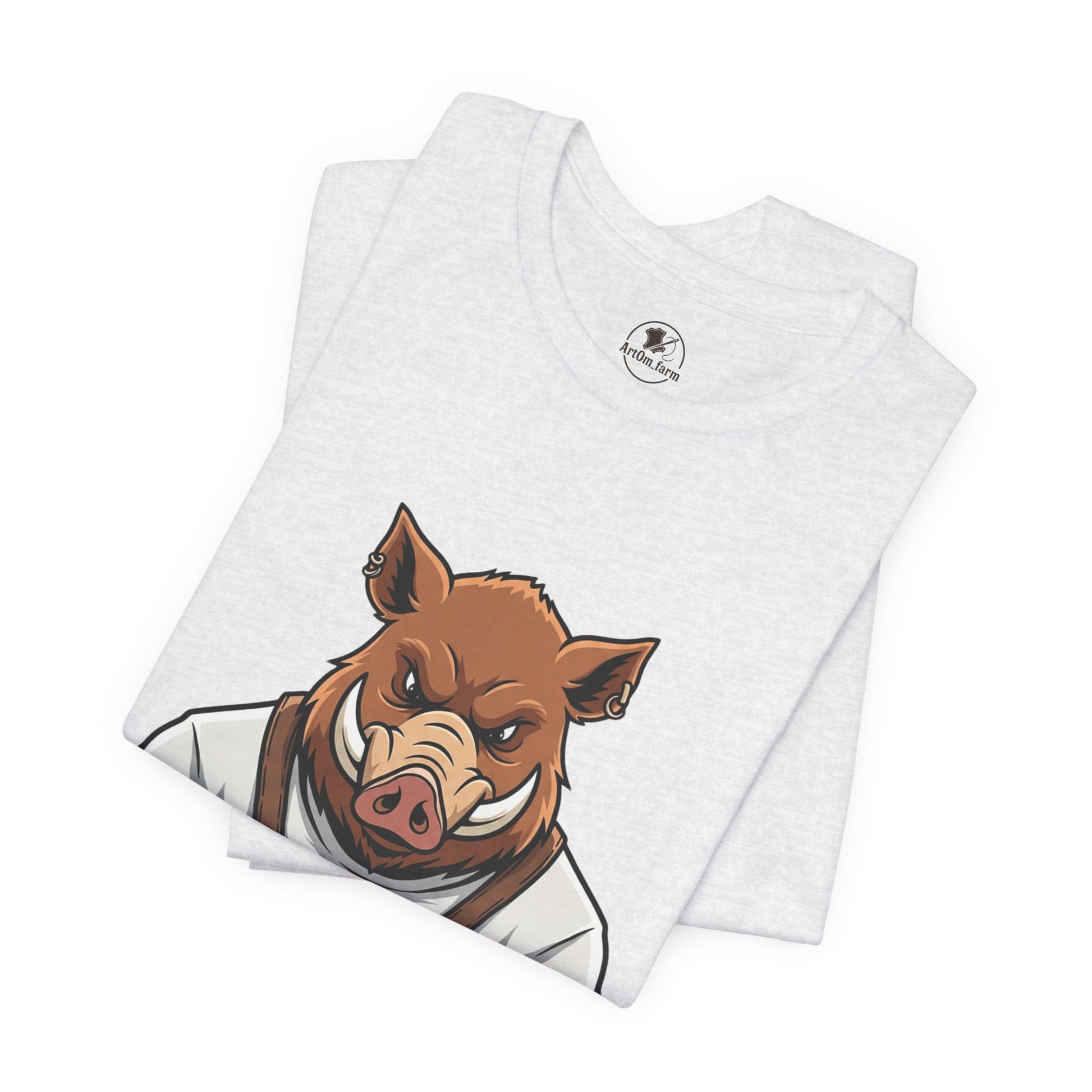 Crafty Pig Graphic Shirt - Fun Unisex Tee for Animal Lovers, Casual Birthday Apparel, and Funny Gift - ArtOm_farm™ LEATHER