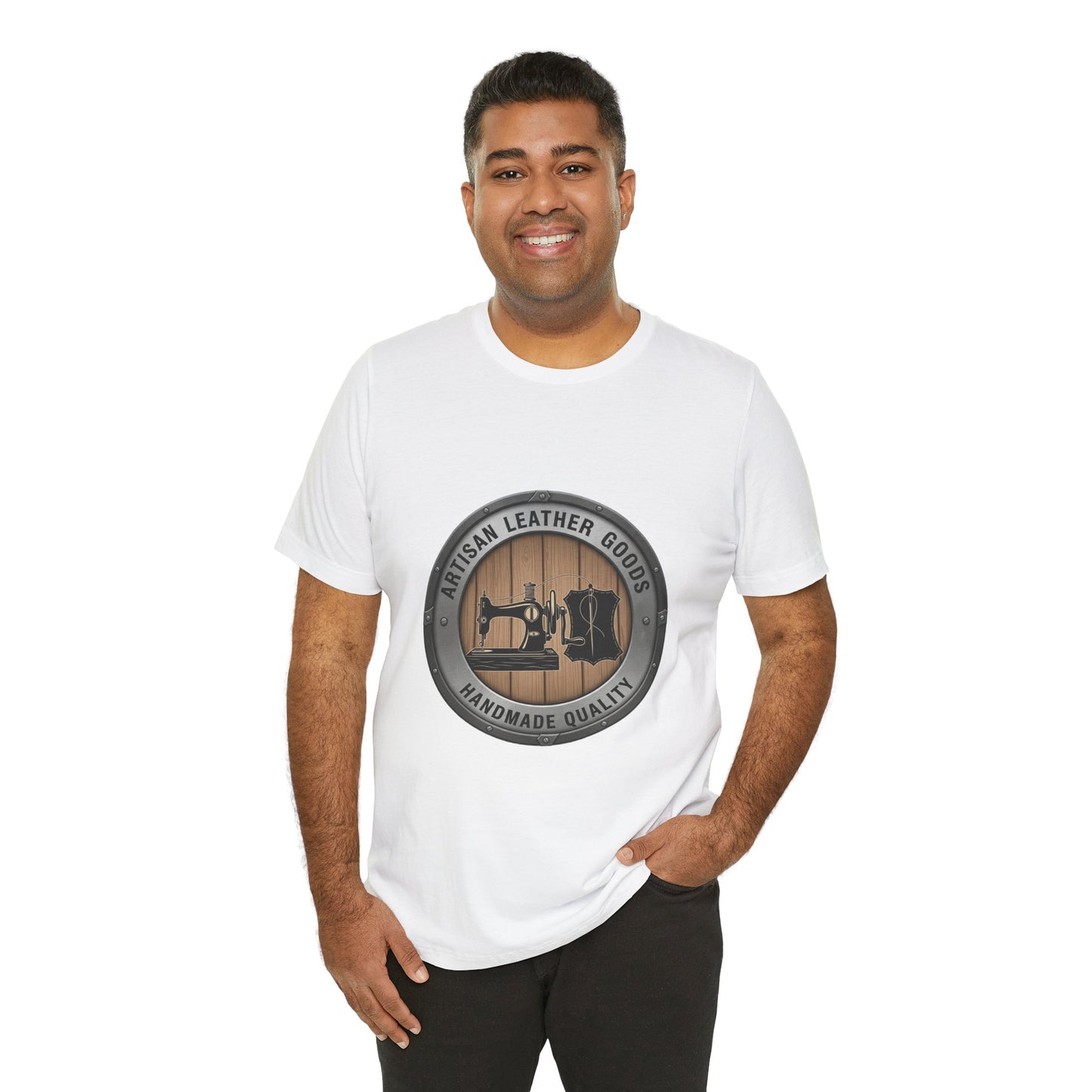 Artisan Leather Goods T-Shirt for Casual Wear, Handmade Quality Tee - Perfect Gift for Crafters and Father's Day - ArtOm_farm™ LEATHER