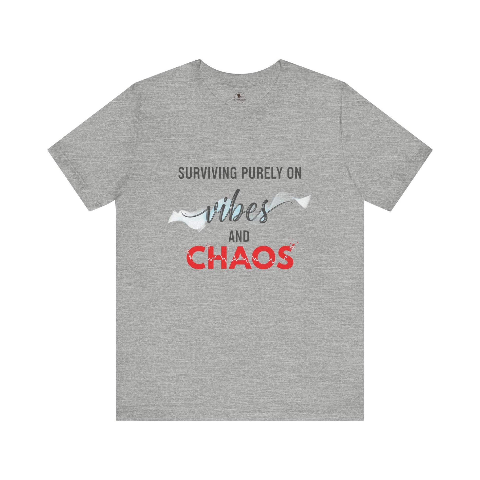 Vibes Chaos Tee - Unisex Jersey Short Sleeve Graphic T-Shirt for Casual Everyday Wear and Summer Essentials - ArtOm_farm™ LEATHER