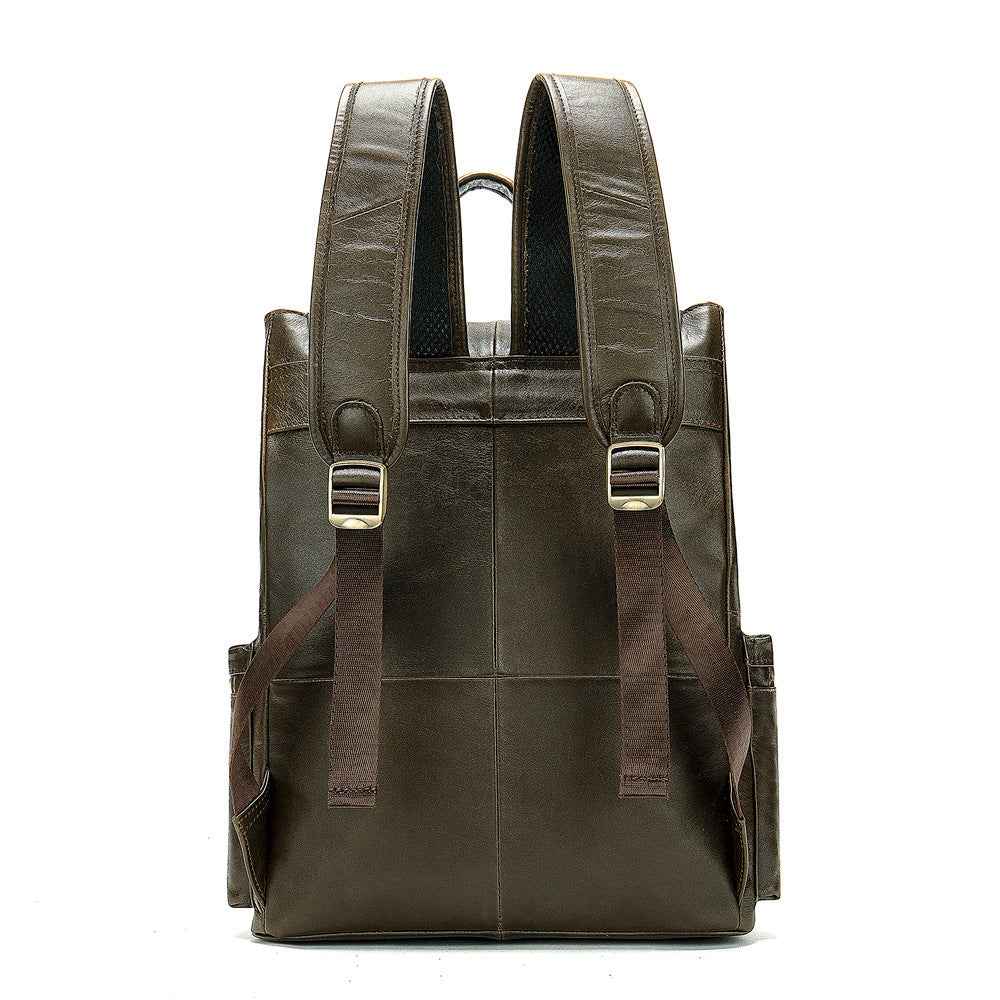 Retro Flap Backpack Leather - Genuine Crazy Horse Leather Marunte/MVA - ArtOm_farm™ LEATHER