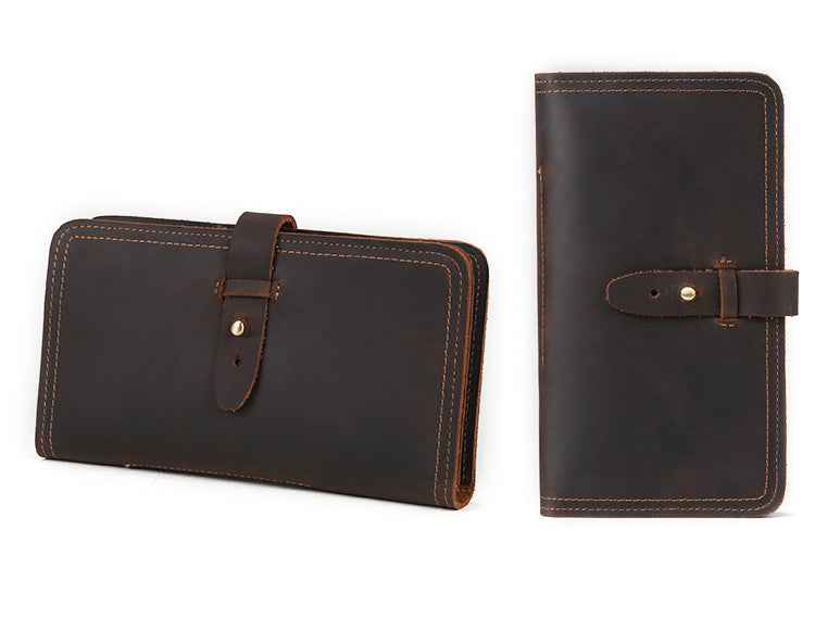 Genuine Leather Crazy Horse Clutch - Stylish Genuine Leather Clutch for Everyday Use - ArtOm_farm™ LEATHER