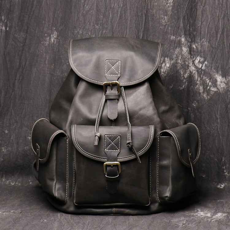Backpack Made of Crazy Horse Leather - Durable and Stylish Crazy Horse Leather Backpack for Everyday Adventure - ArtOm_farm™ LEATHER