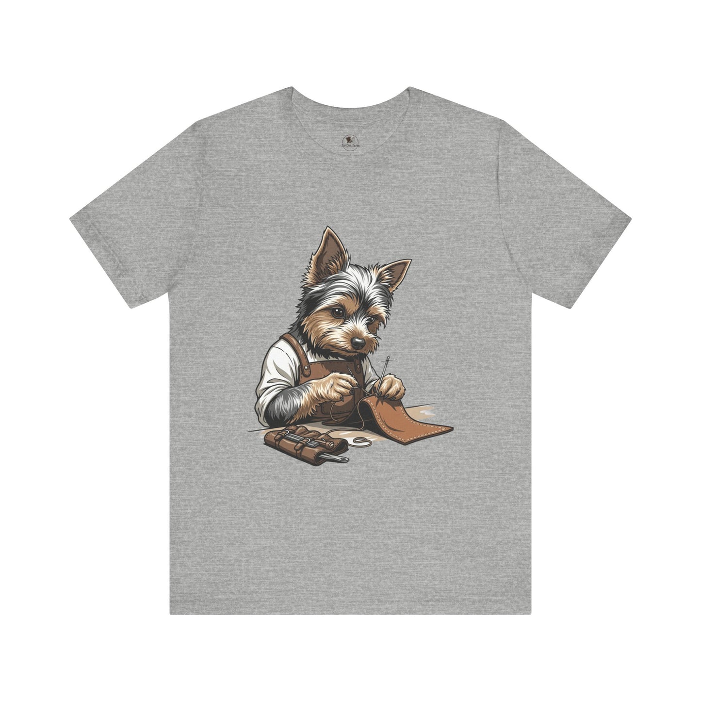 Crafty Canine T-Shirt, Funny Dog Lover Gift, Cute Animal Tee for Pet Owners, Casual Wear for Artisan Friends - ArtOm_farm™ LEATHER