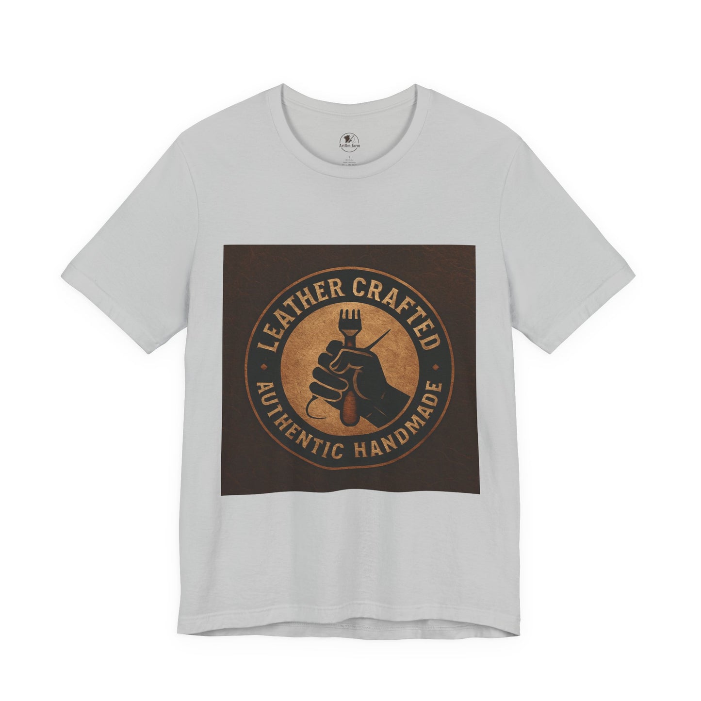 Leather Crafted Unisex Tee - Authentic Handmade Shirt for Casual Wear and Unique Artisan Gift - ArtOm_farm™ LEATHER