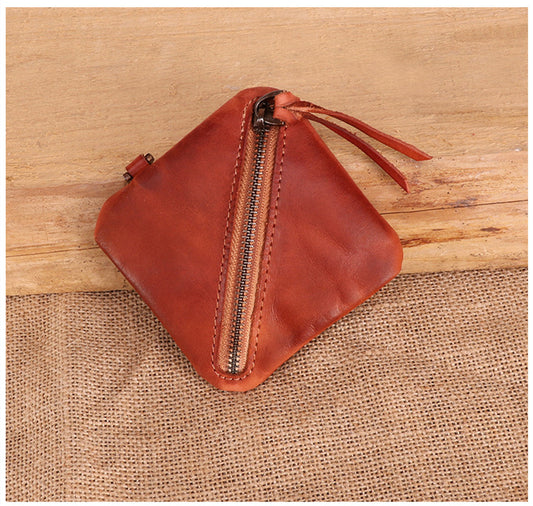 Vintage Leather Wallet - Handmade Artisan Craftsmanship - ArtOm_farm™ LEATHER 