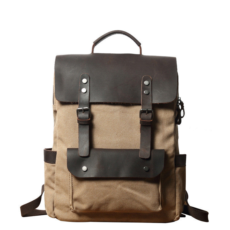 Horse Leather Outdoor Backpack for Adventurous Journeys - ArtOm_farm™ LEATHER 