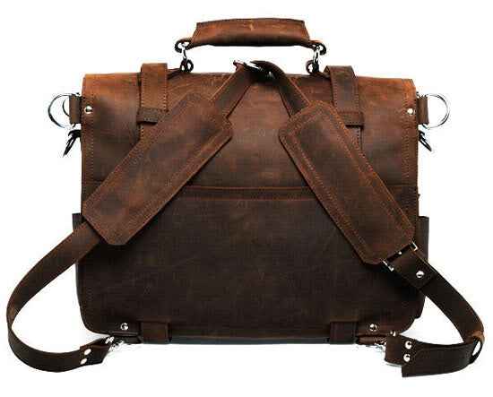 Vintage Leather Duffle Bag - Your Stylish Crazy Horse Leather Travel Companion - ArtOm_farm™ LEATHER