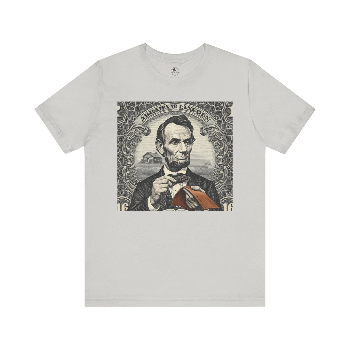 Abraham Lincoln T-Shirt - Vintage Graphic Unisex Tee for History Lovers, Educational Casual Wear, Patriotic Gift - ArtOm_farm™ LEATHER