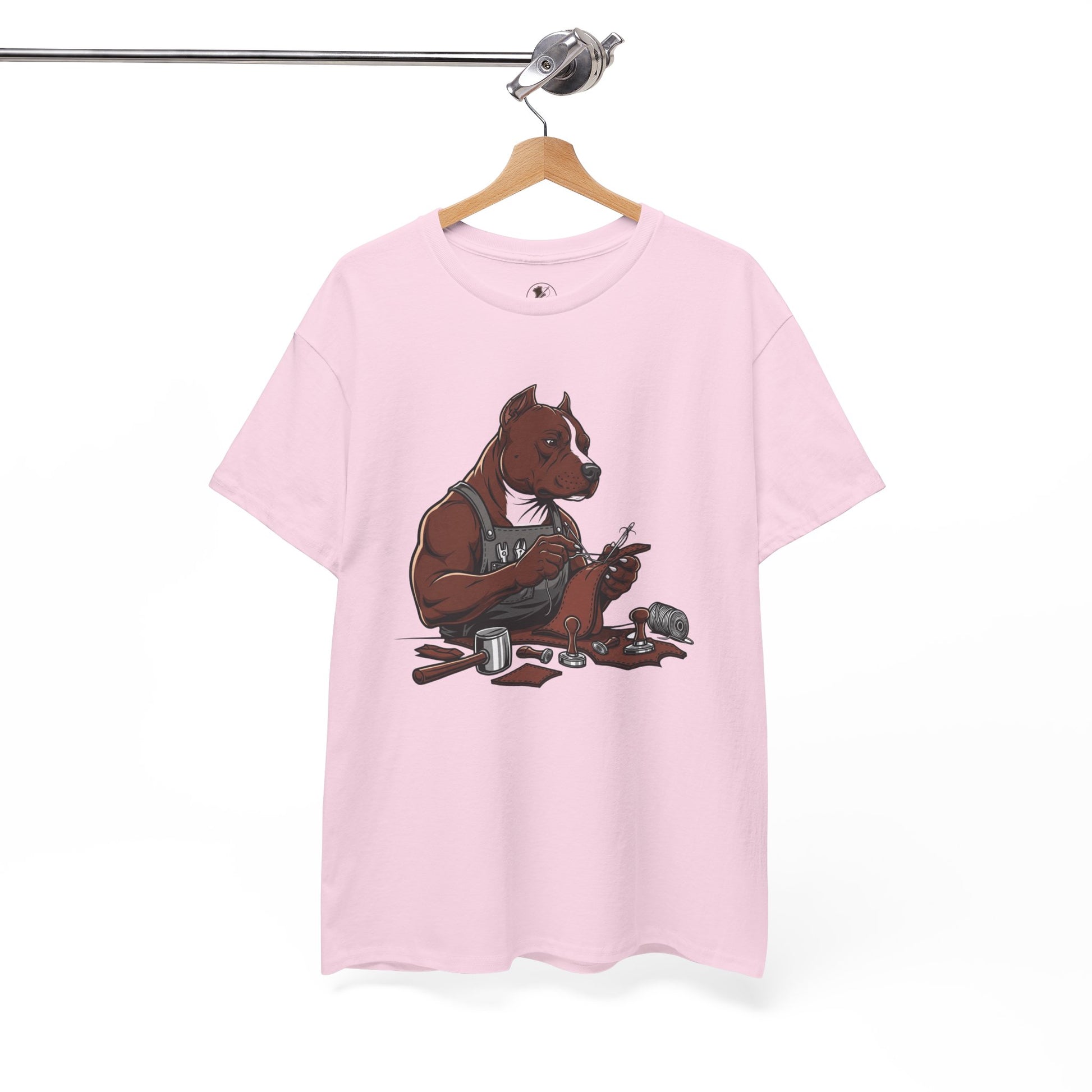 Artistic Dog Lover Tee - Casual Graphic T-Shirt for Pet Owners, Ideal Gift for Birthdays and Holidays - ArtOm_farm™ LEATHER 