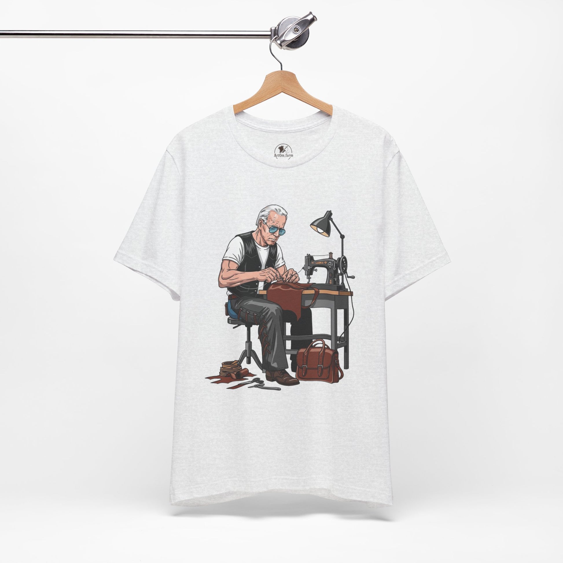 Craftsman Tee for Makers - Perfect Father's Day Gift for Sewing Enthusiasts and Artisan Apparel - ArtOm_farm™ LEATHER 