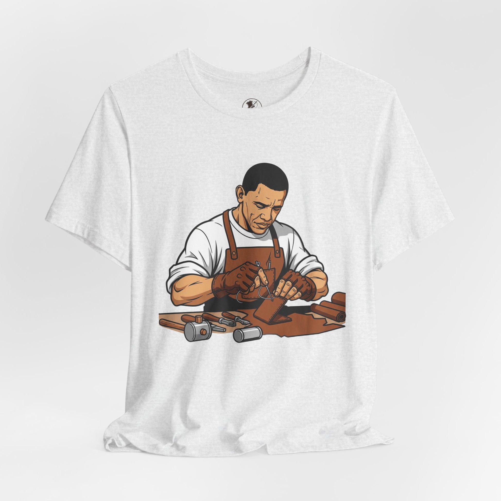 Craftsman Tee for Art Lovers - Unisex Shirt, Handyman Gift for Woodworking Enthusiasts, Perfect Father's Day Gift - ArtOm_farm™ LEATHER