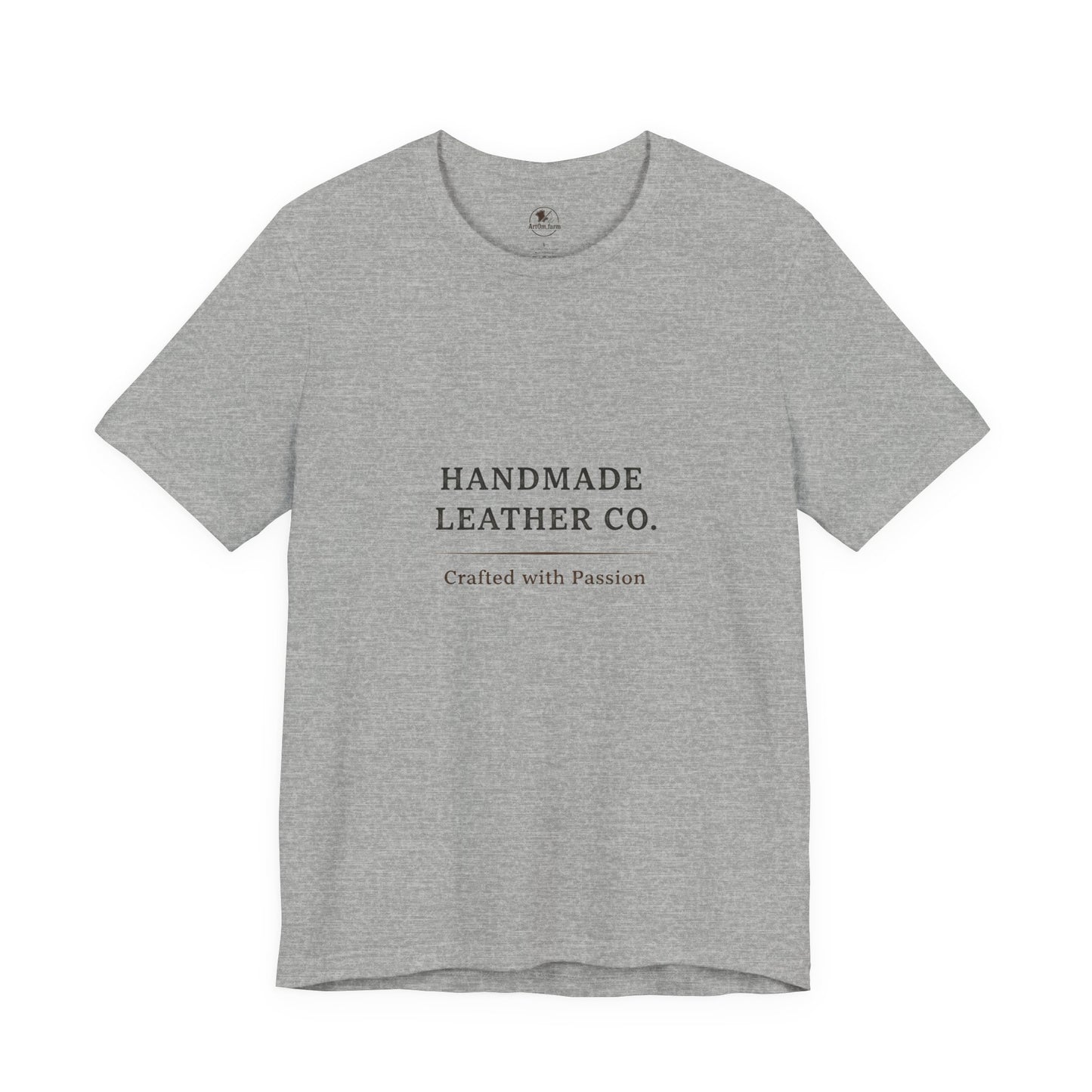 Handmade Leather Co. Tee - Unisex Casual Fashion Shirt for Everyday Wear, Stylish Comfort Gift for Leather Lovers - ArtOm_farm™ LEATHER 