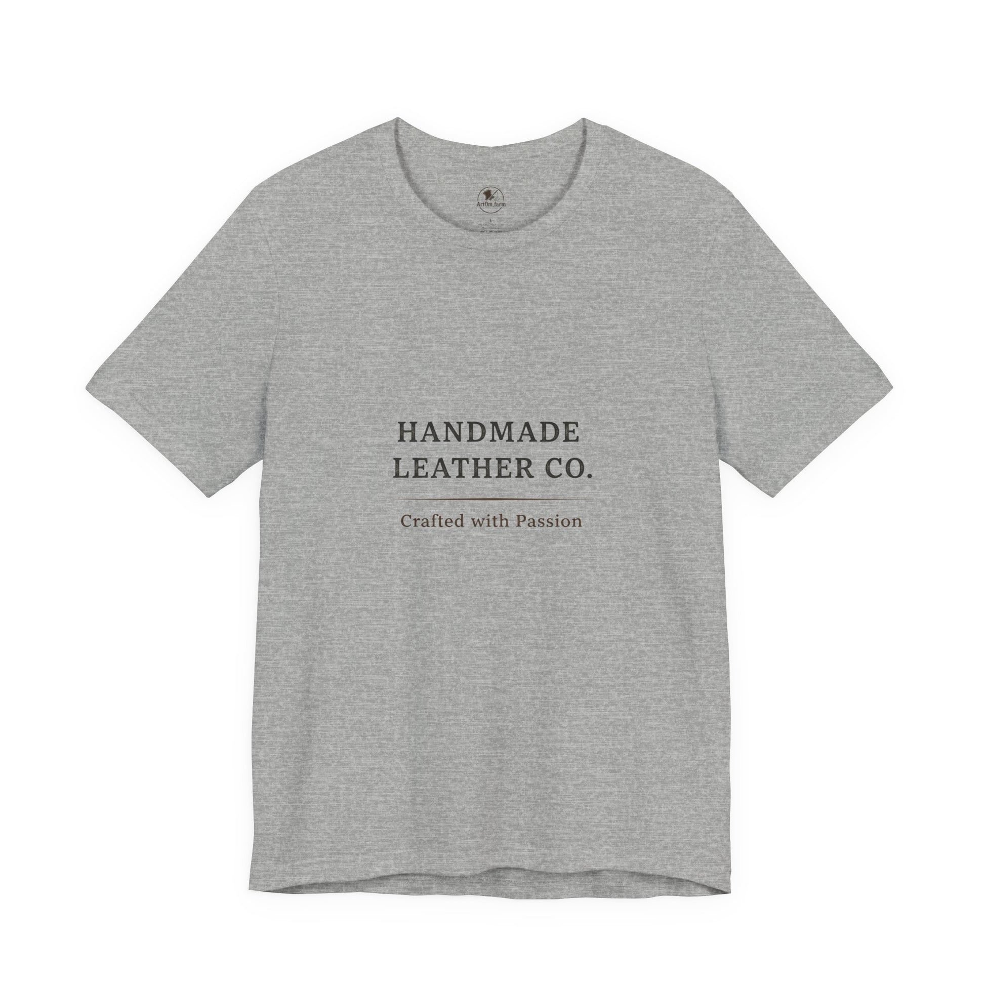 Handmade Leather Co. Tee - Unisex Casual Fashion Shirt for Everyday Wear, Stylish Comfort Gift for Leather Lovers - ArtOm_farm™ LEATHER 
