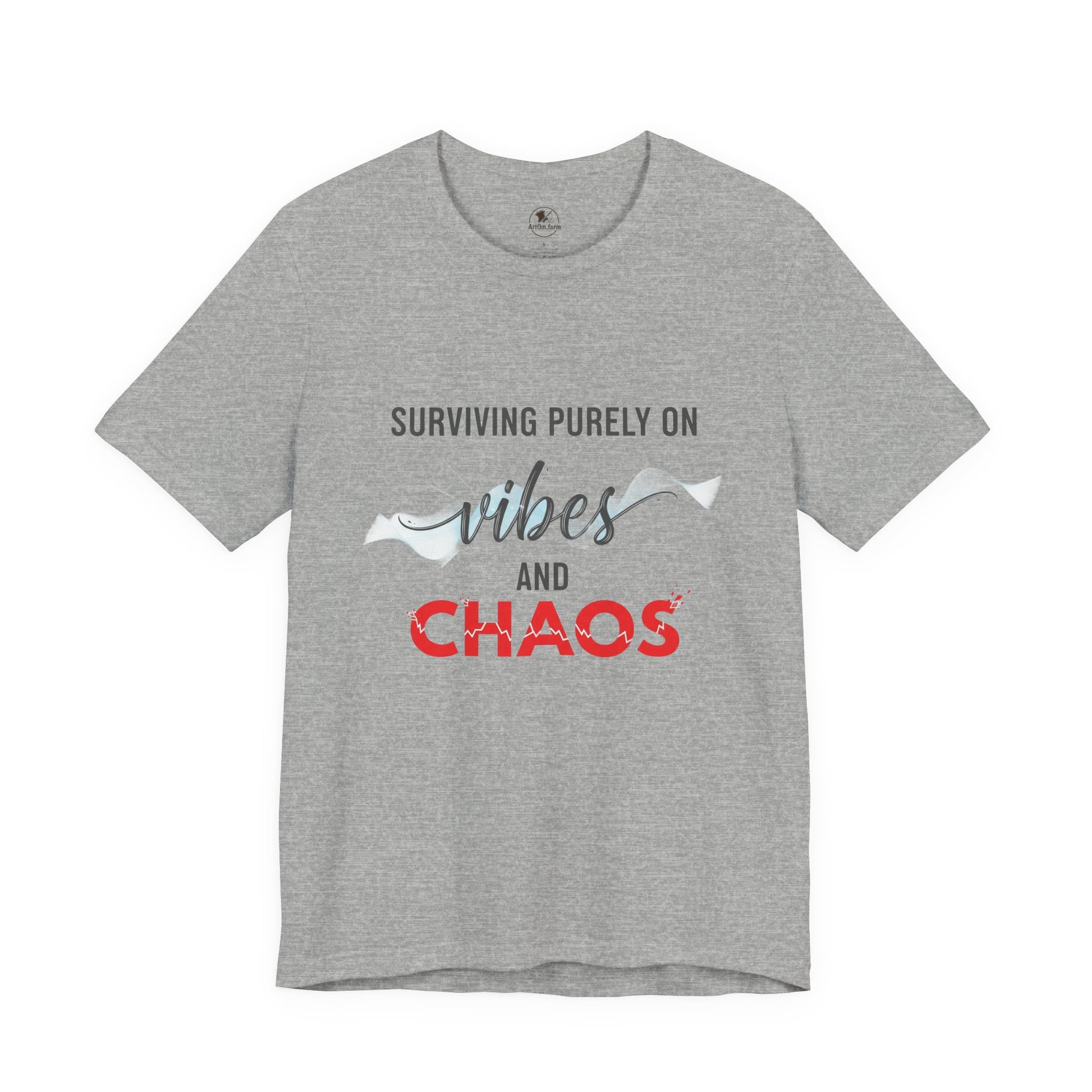 Vibes Chaos Tee - Unisex Jersey Short Sleeve Graphic T-Shirt for Casual Everyday Wear and Summer Essentials - ArtOm_farm™ LEATHER 