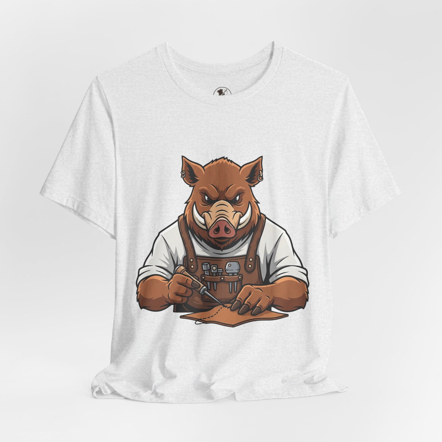 Crafty Pig Graphic Shirt - Fun Unisex Tee for Animal Lovers, Casual Birthday Apparel, and Funny Gift - ArtOm_farm™ LEATHER
