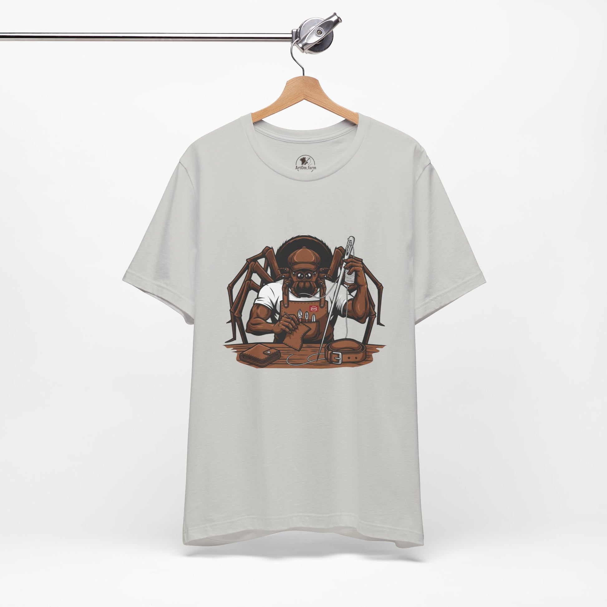 Spider-Man Graphic Tee for Unisex, Fun Short Sleeve Jersey Top, Perfect Gift for Comic Lovers, Casual Wear, Halloween Costume Essential - ArtOm_farm™ LEATHER 