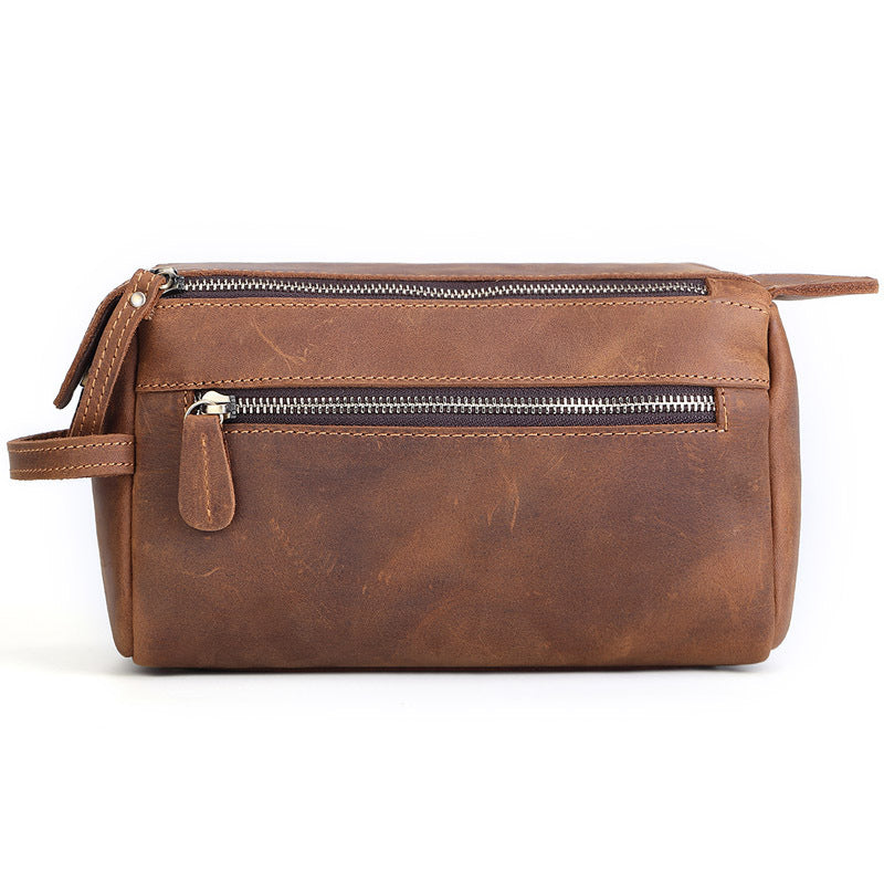 Crazy Horse Leather Bag - Multifunctional Casual Fashion Storage Solution - ArtOm_farm™ LEATHER 