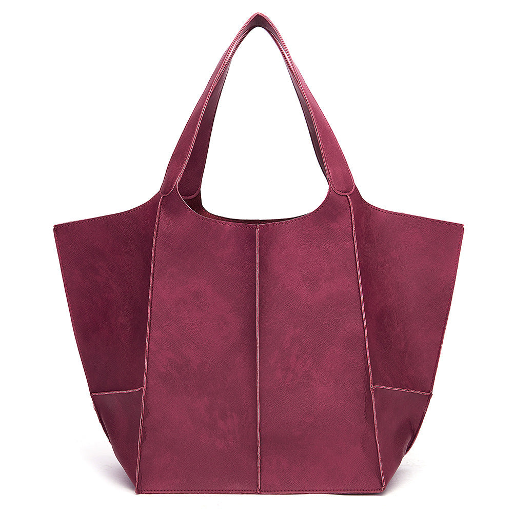Shoulder Handbag Oil Wax Leather - Vintage Soft Leather Design - ArtOm_farm™ LEATHER 
