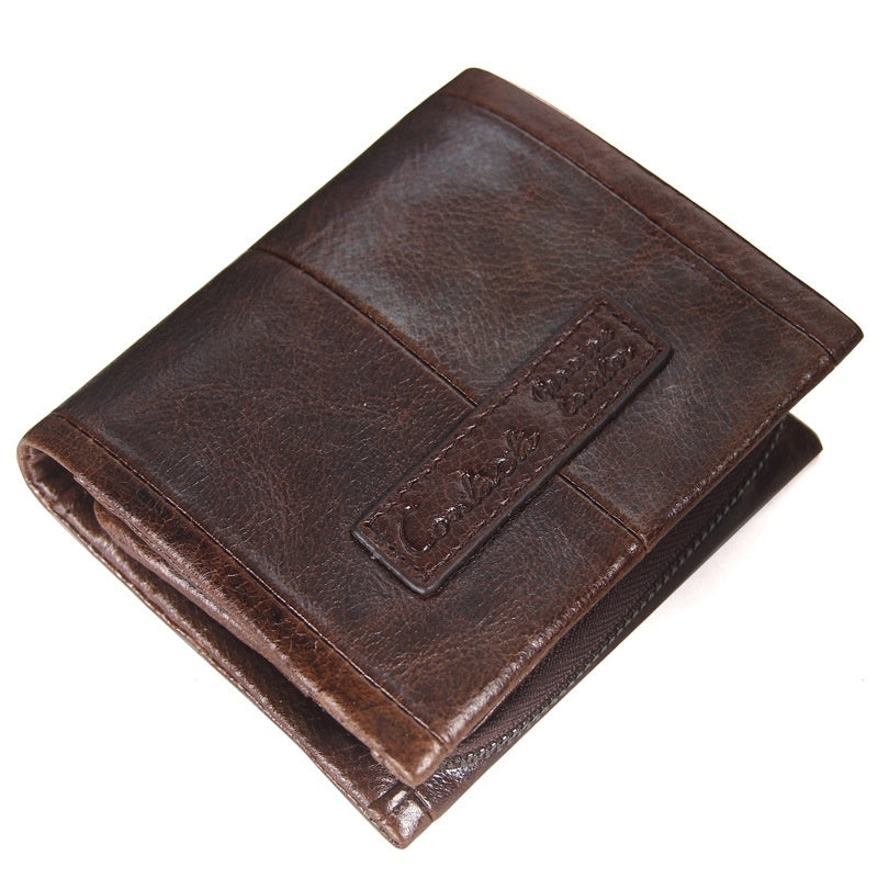 Vintage Leather Wallet for Men - Classic Style and Functionality - ArtOm_farm™ LEATHER 