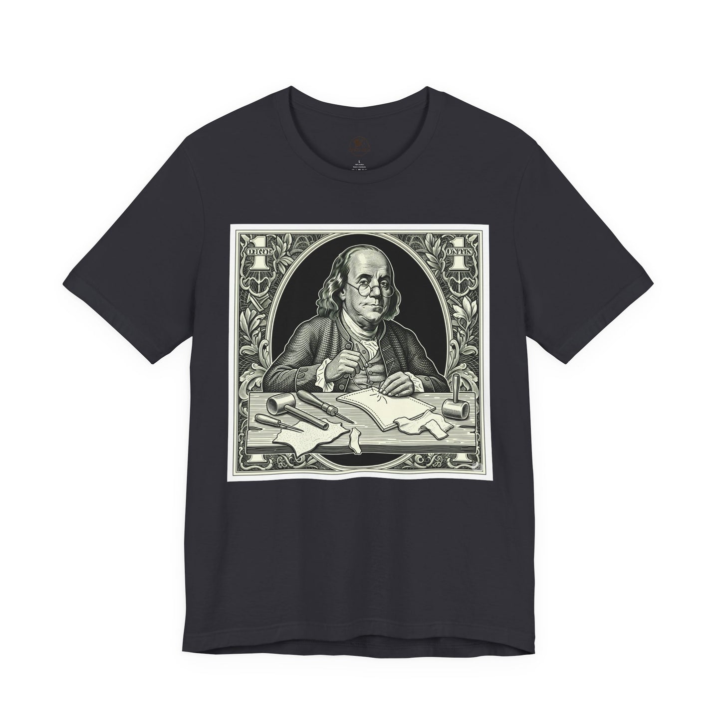 Benjamin Franklin Vintage Tee - Unisex Short Sleeve Shirt Perfect for History Lovers and Unique Teacher Gifts - ArtOm_farm™ LEATHER 