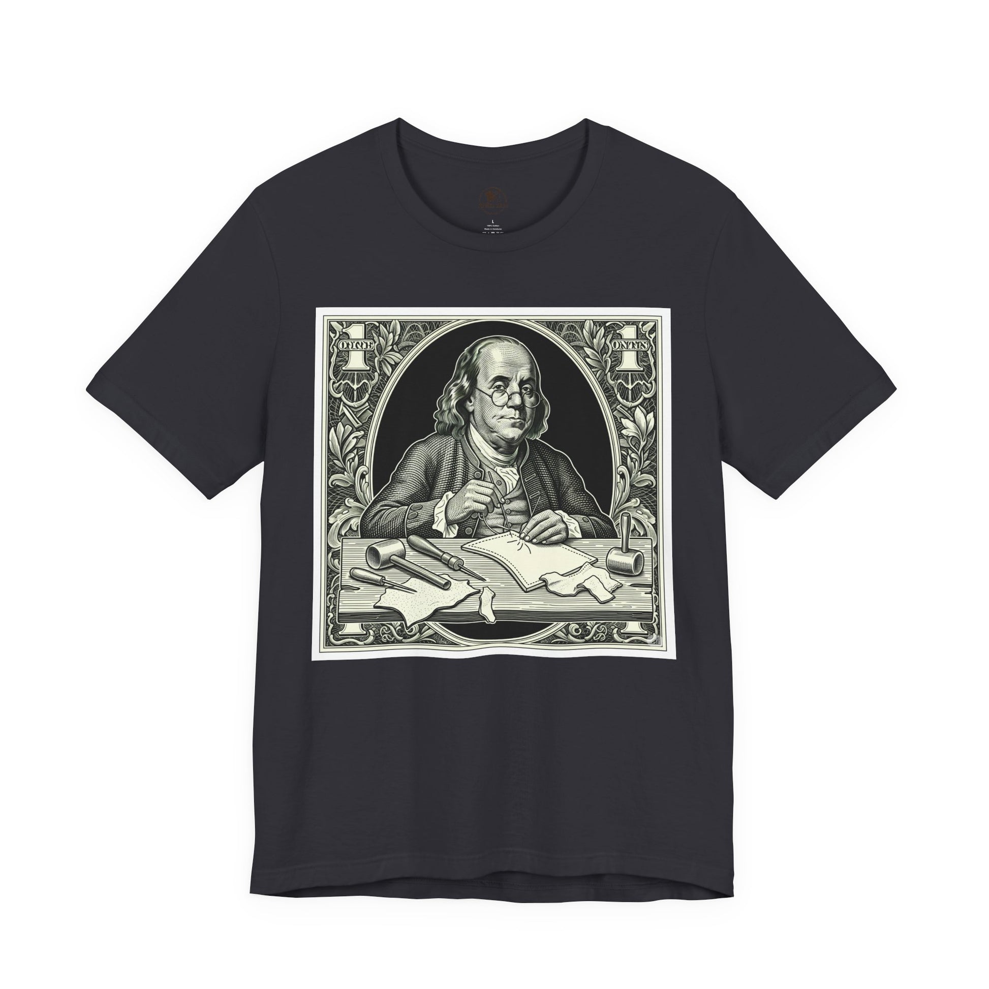 Benjamin Franklin Vintage Tee - Unisex Short Sleeve Shirt Perfect for History Lovers and Unique Teacher Gifts - ArtOm_farm™ LEATHER 