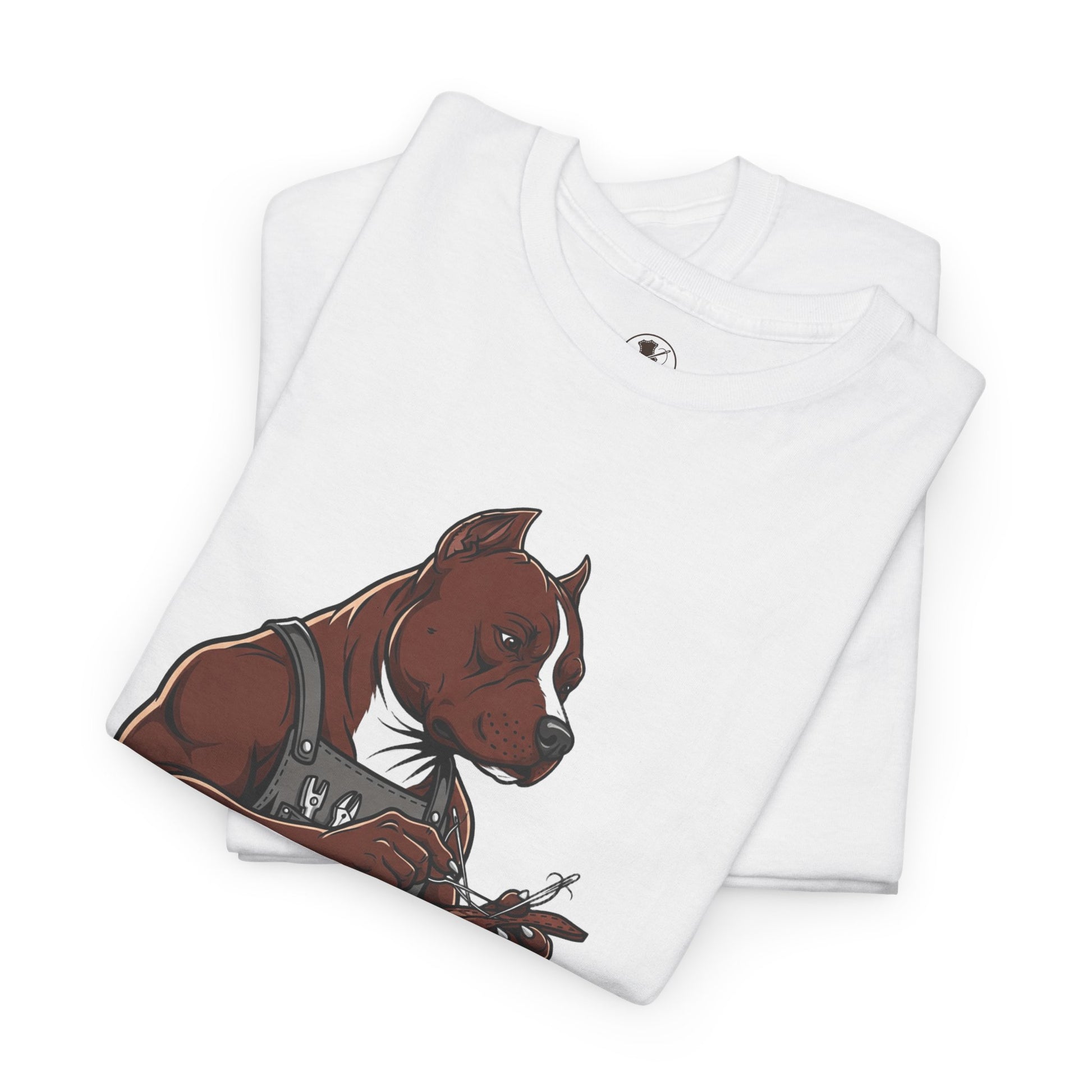 Artistic Dog Lover Tee - Casual Graphic T-Shirt for Pet Owners, Ideal Gift for Birthdays and Holidays - ArtOm_farm™ LEATHER