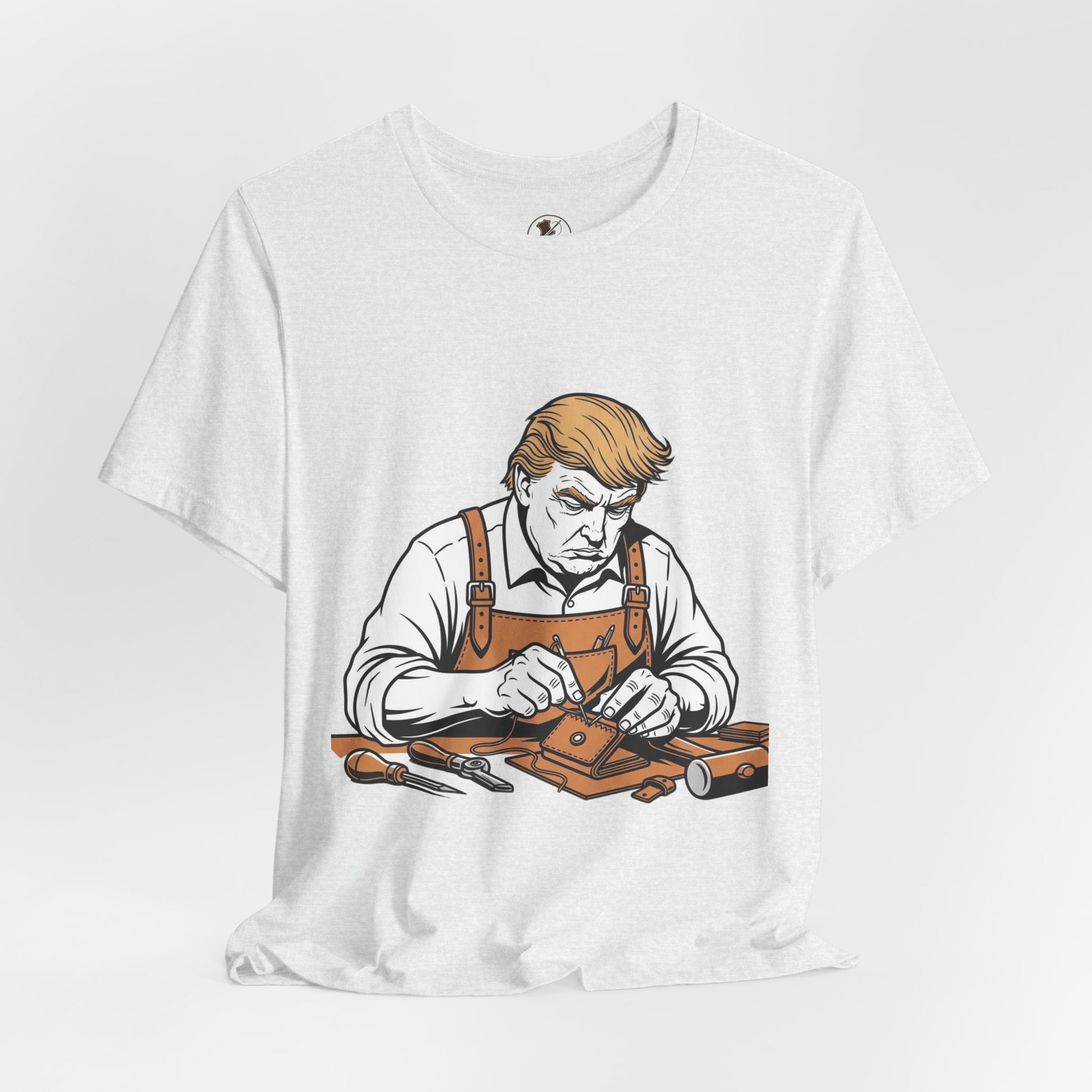 Craftsman Graphic Tee - Workshop T-Shirt for Hobbyists, Unisex Short Sleeve Father's Day Apparel, Artisan Merch - ArtOm_farm™ LEATHER 