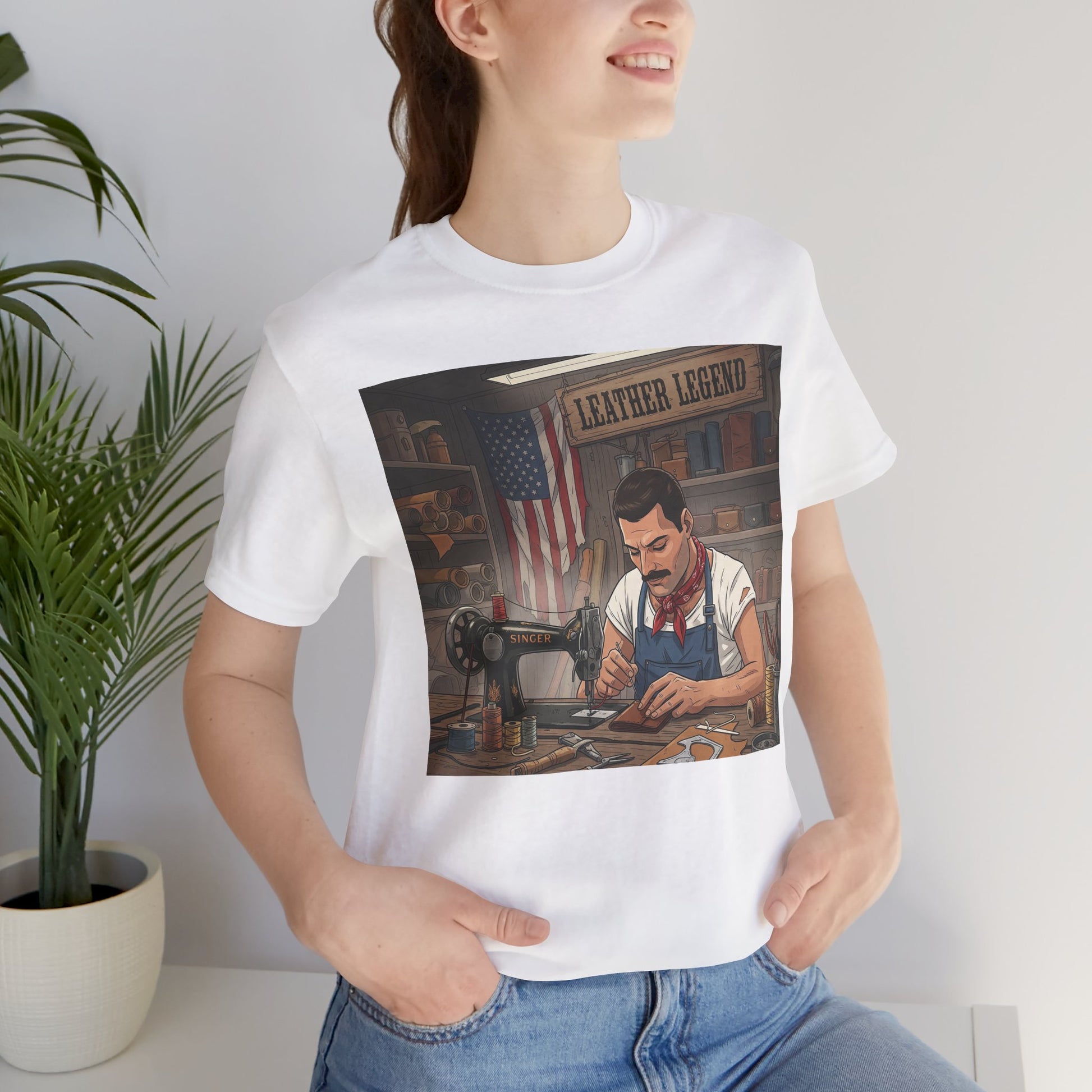 Leather Legend Graphic Tee - Artisan Vintage Style Shirt, Perfect Gift for Craftsmen and Father's Day - ArtOm_farm™ LEATHER