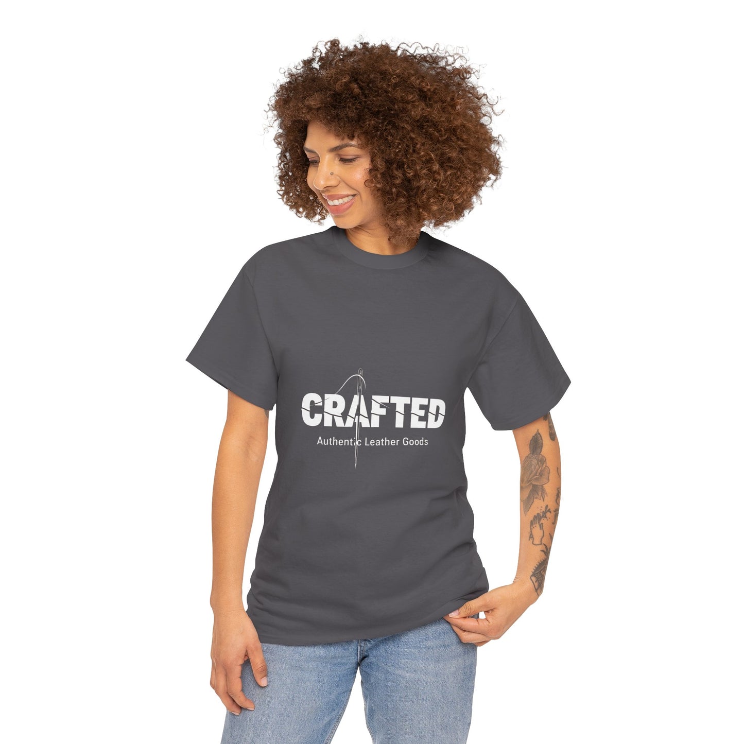 Crafted Leather Goods Tee - Artisan Unisex T-Shirt for Casual Everyday Wear, Unique Gift for Him, Perfect for Craft Lovers - ArtOm_farm™ LEATHER