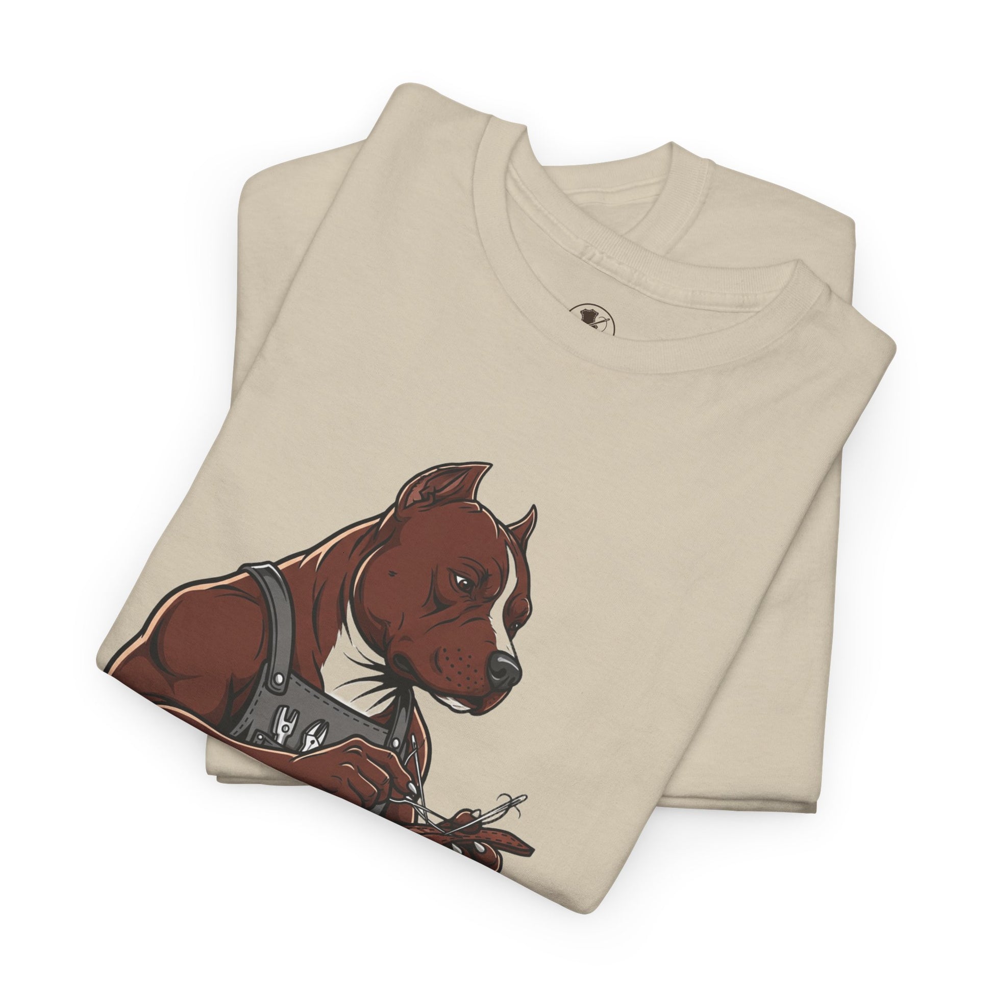 Artistic Dog Lover Tee - Casual Graphic T-Shirt for Pet Owners, Ideal Gift for Birthdays and Holidays - ArtOm_farm™ LEATHER 