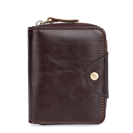 Business Vintage Leather Wallet - Classic Style for Professionals - ArtOm_farm™ LEATHER 