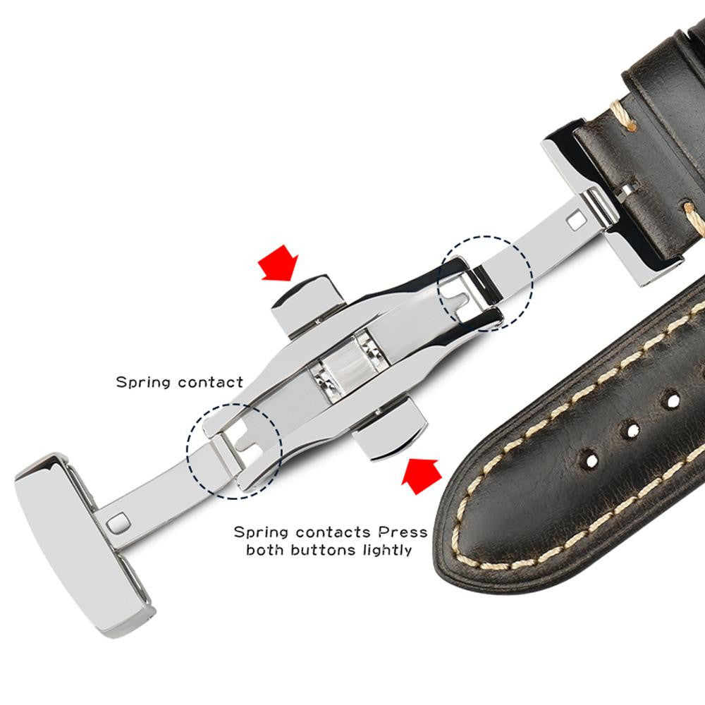 Men's Vintage Leather Strap - Oil Wax Leather Craft with Durable Design - ArtOm_farm™ LEATHER 