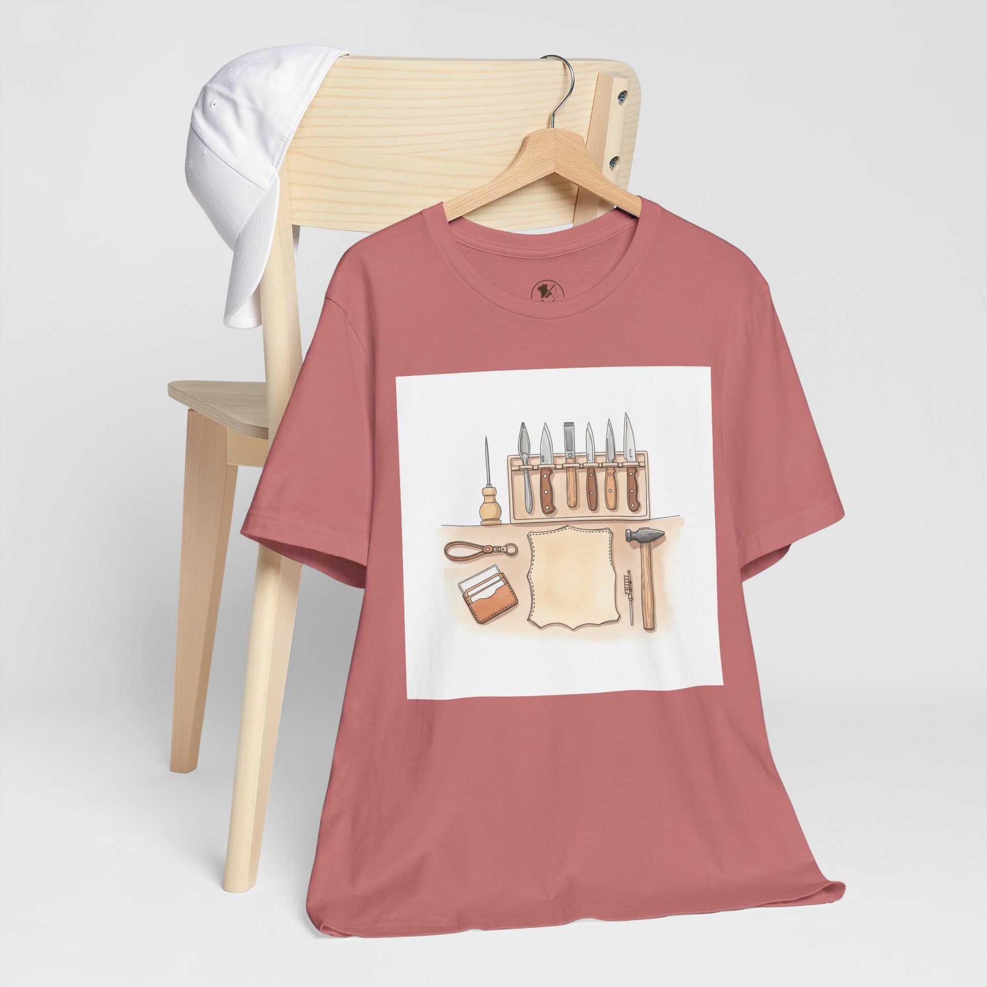 Craftsman Tools Shirt - Short Sleeve Tee for DIY Enthusiasts, Artisan Gift, Workshop Apparel, Perfect Father's Day Gift - ArtOm_farm™ LEATHER