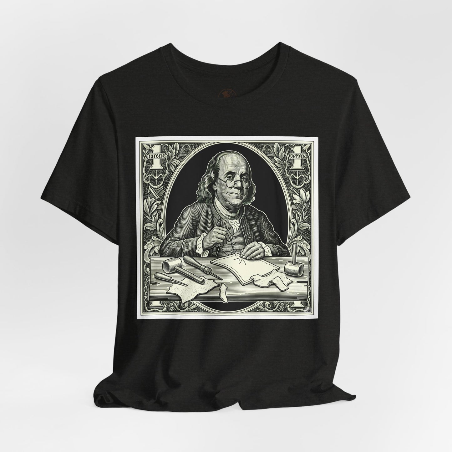 Benjamin Franklin Vintage Tee - Unisex Short Sleeve Shirt Perfect for History Lovers and Unique Teacher Gifts - ArtOm_farm™ LEATHER 
