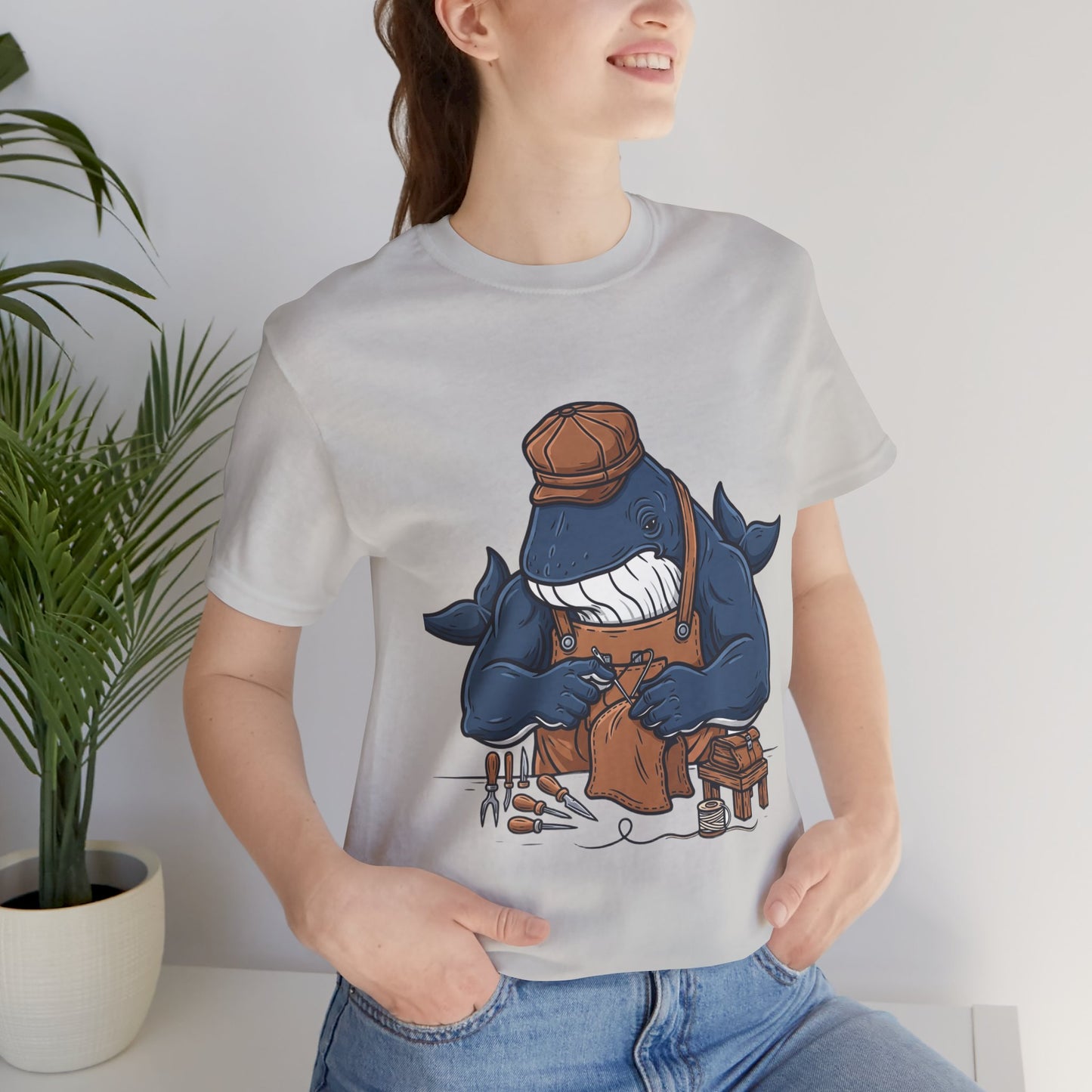 Crafty Shark Tee - Fun Unisex Casual Shirt for Ocean Lovers, Unique Gift Idea and Art Inspired Apparel