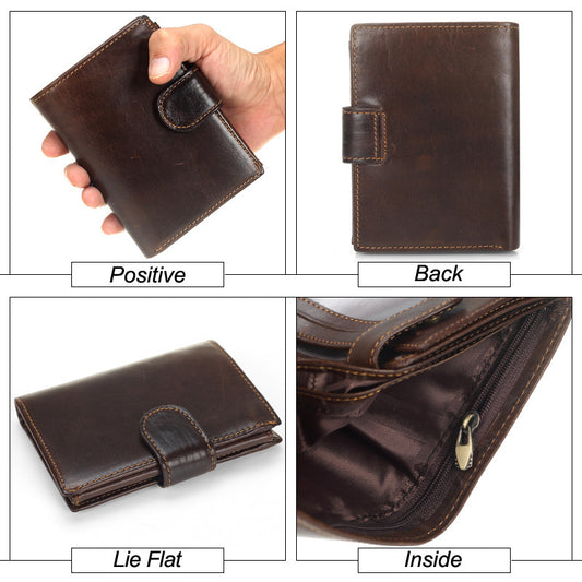 Vintage Leather Coin Purse - Layered Vertical Leather Bag - ArtOm_farm™ LEATHER 