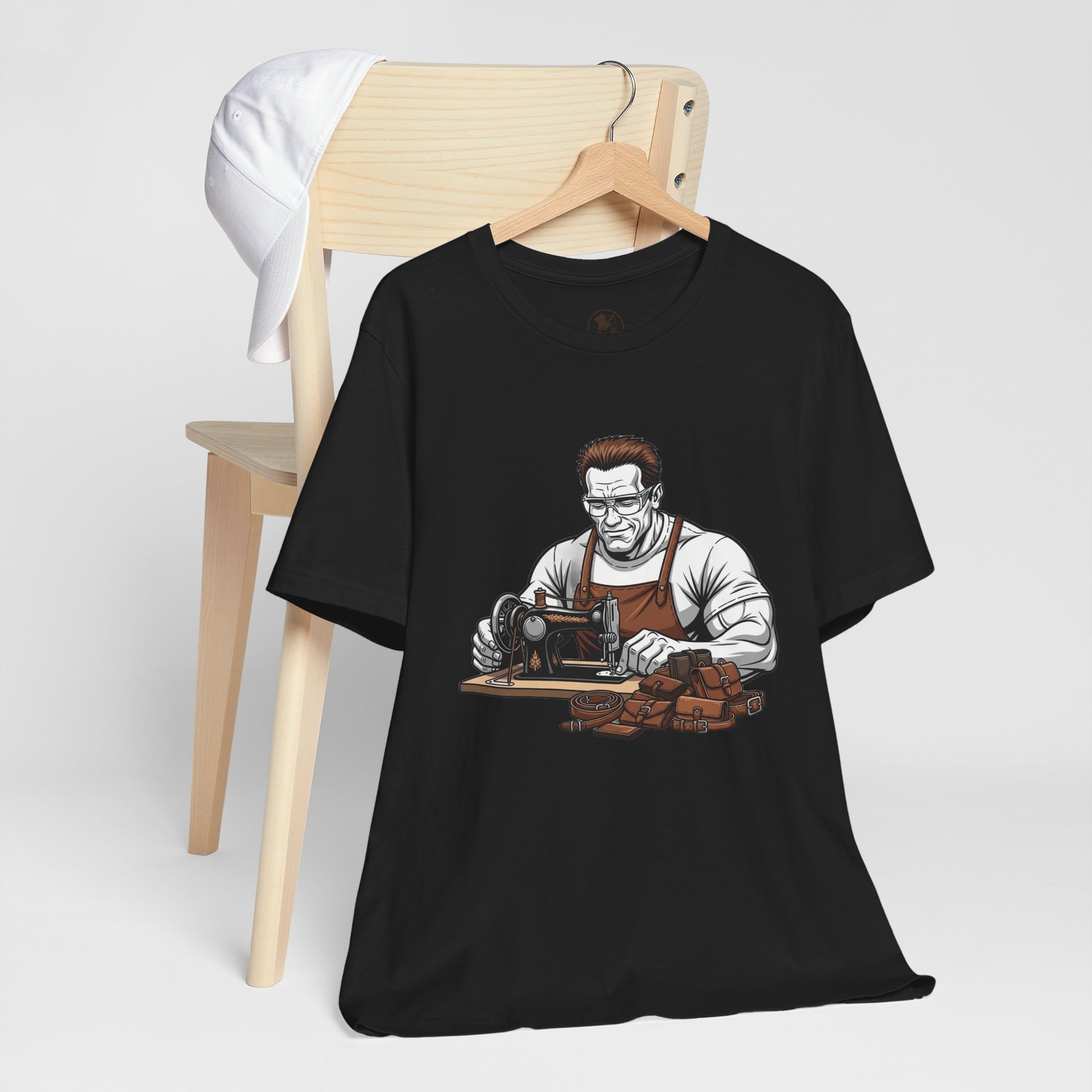Crafty Masculine Tee - Unique Humor Shirt for Father's Day, Unisex Graphic Tee, Artisan Style Apparel - ArtOm_farm™ LEATHER 