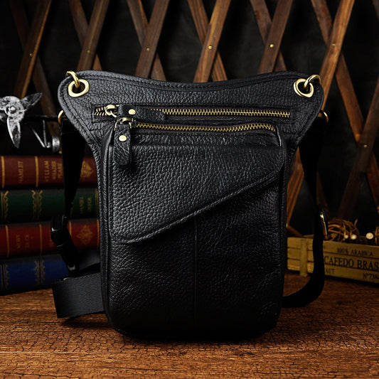 Crazy Horse Skin Men's Fanny Pack for Style and Functionality - ArtOm_farm™ LEATHER