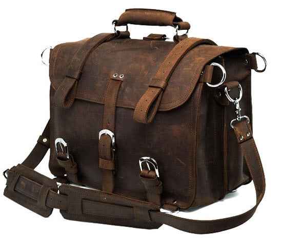 Vintage Leather Duffle Bag - Your Stylish Crazy Horse Leather Travel Companion - ArtOm_farm™ LEATHER