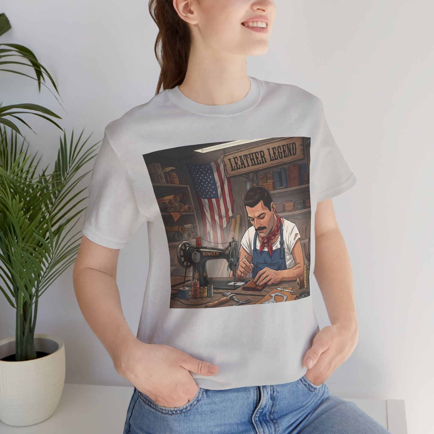 Leather Legend Graphic Tee - Artisan Vintage Style Shirt, Perfect Gift for Craftsmen and Father's Day - ArtOm_farm™ LEATHER 