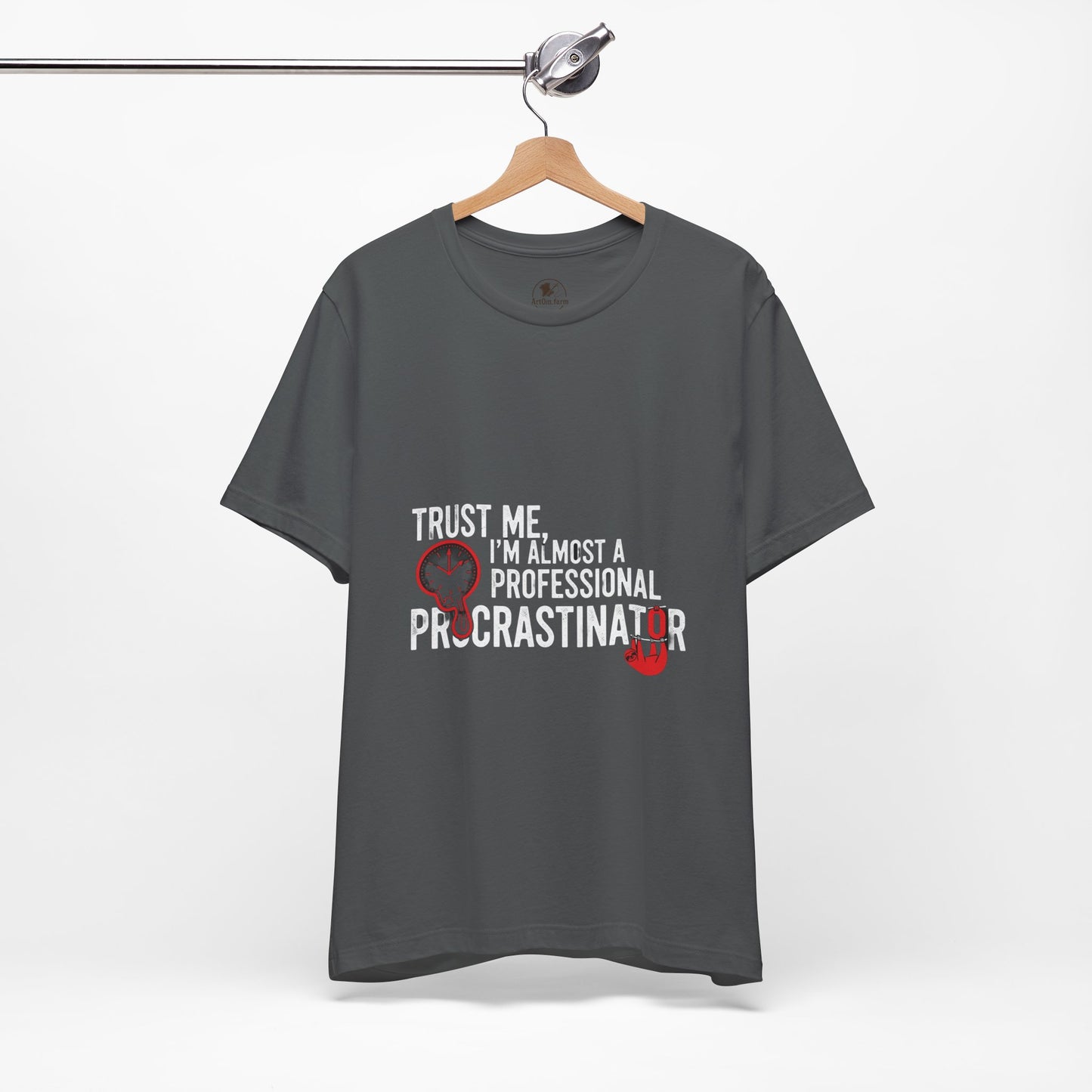 Funny Procrastinator T-Shirt | Humorous Gift for Students | Casual Unisex Graphic Tee - ArtOm_farm™ LEATHER 