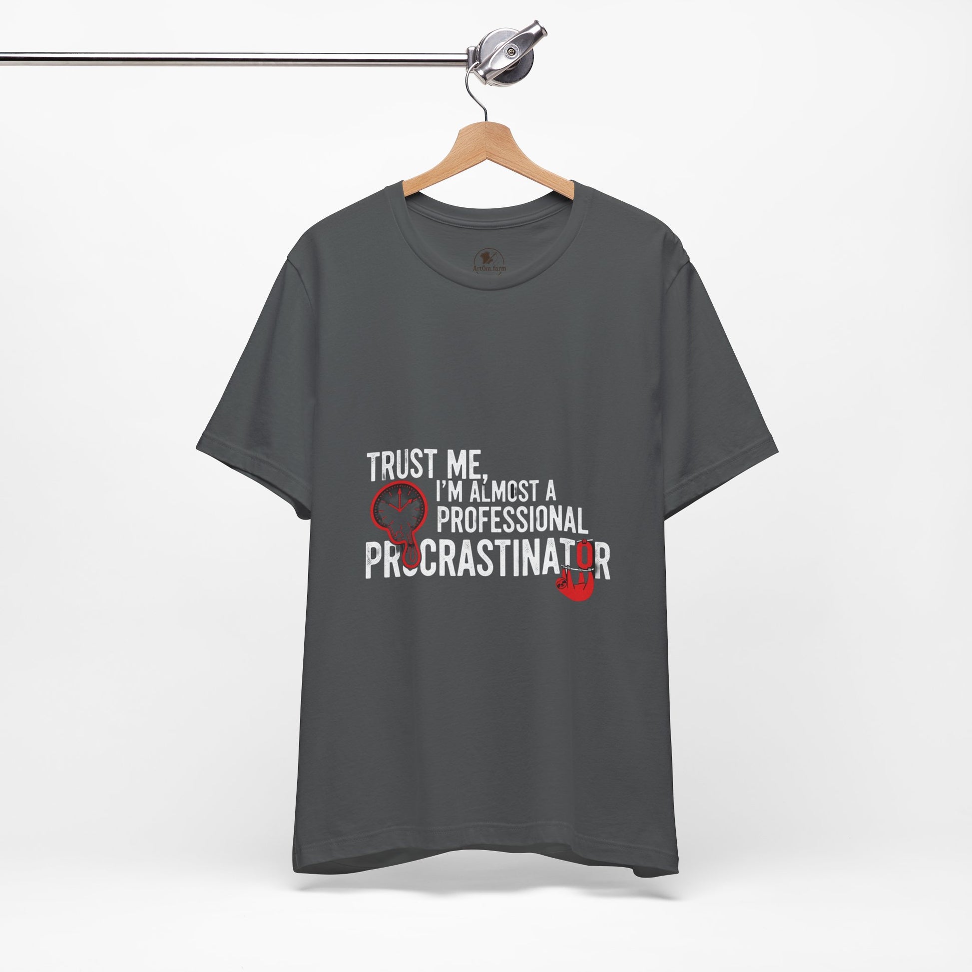 Funny Procrastinator T-Shirt | Humorous Gift for Students | Casual Unisex Graphic Tee - ArtOm_farm™ LEATHER 