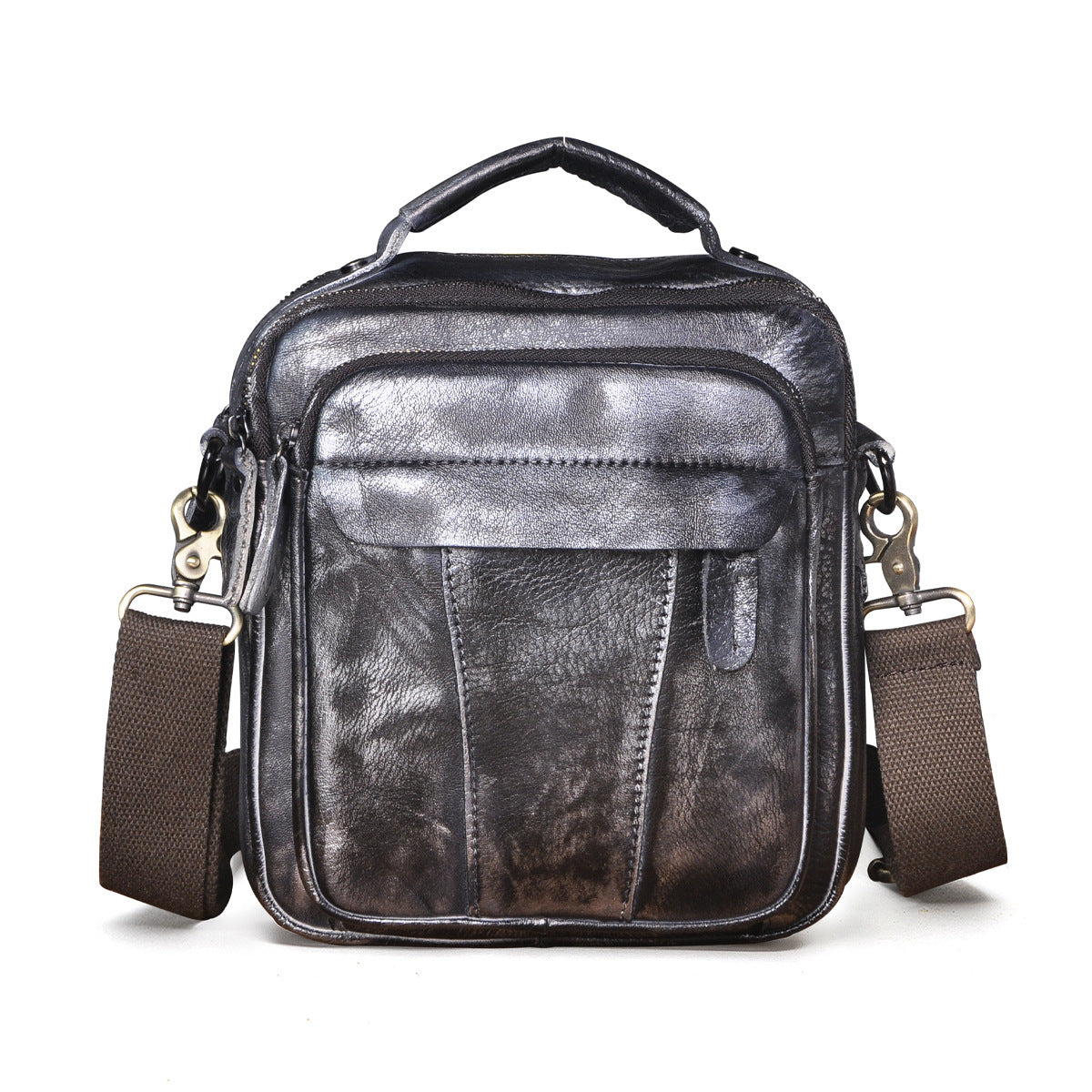Crazy Horse Leather Shoulder Bag for Men - 8-inch Retro One-shoulder Diagonal Bag - ArtOm_farm™ LEATHER