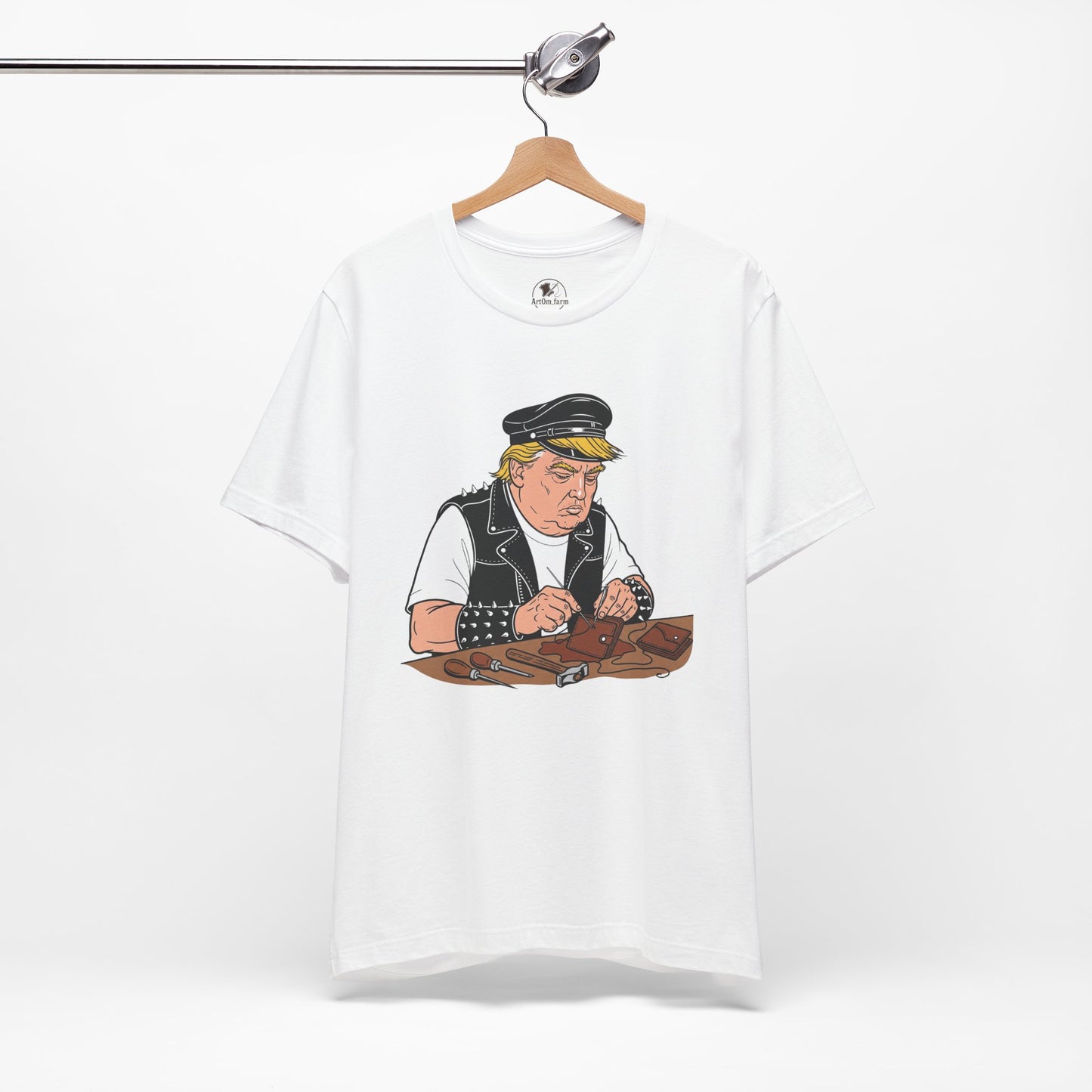 Funny Graphic Tee - Unisex Humorous Shirt for Casual Wear and Unique Gift for Him - ArtOm_farm™ LEATHER