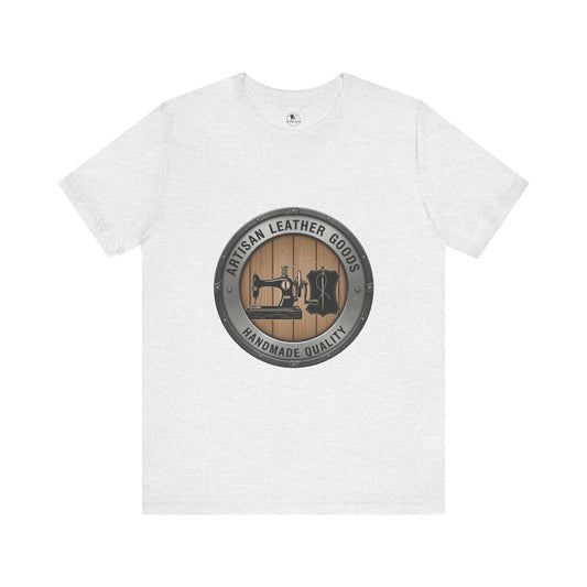 Artisan Leather Goods T-Shirt for Casual Wear, Handmade Quality Tee - Perfect Gift for Crafters and Father's Day - ArtOm_farm™ LEATHER