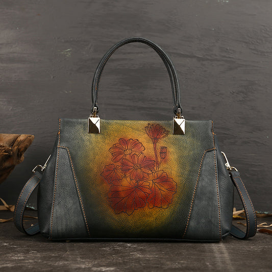 Vintage Leather Handbag - Timeless Style and Unmatched Quality - ArtOm_farm™ LEATHER 