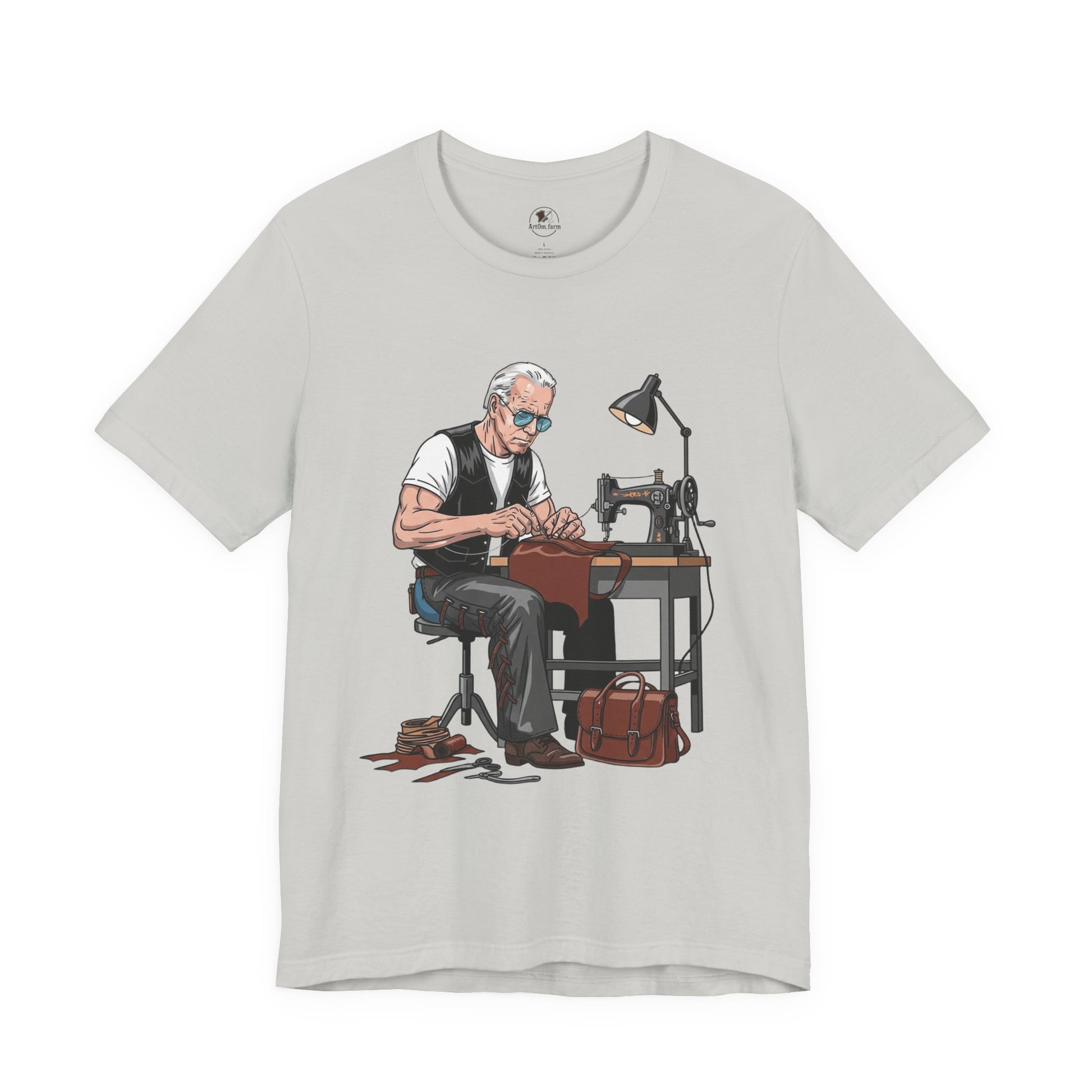 Craftsman Tee for Makers - Perfect Father's Day Gift for Sewing Enthusiasts and Artisan Apparel - ArtOm_farm™ LEATHER 